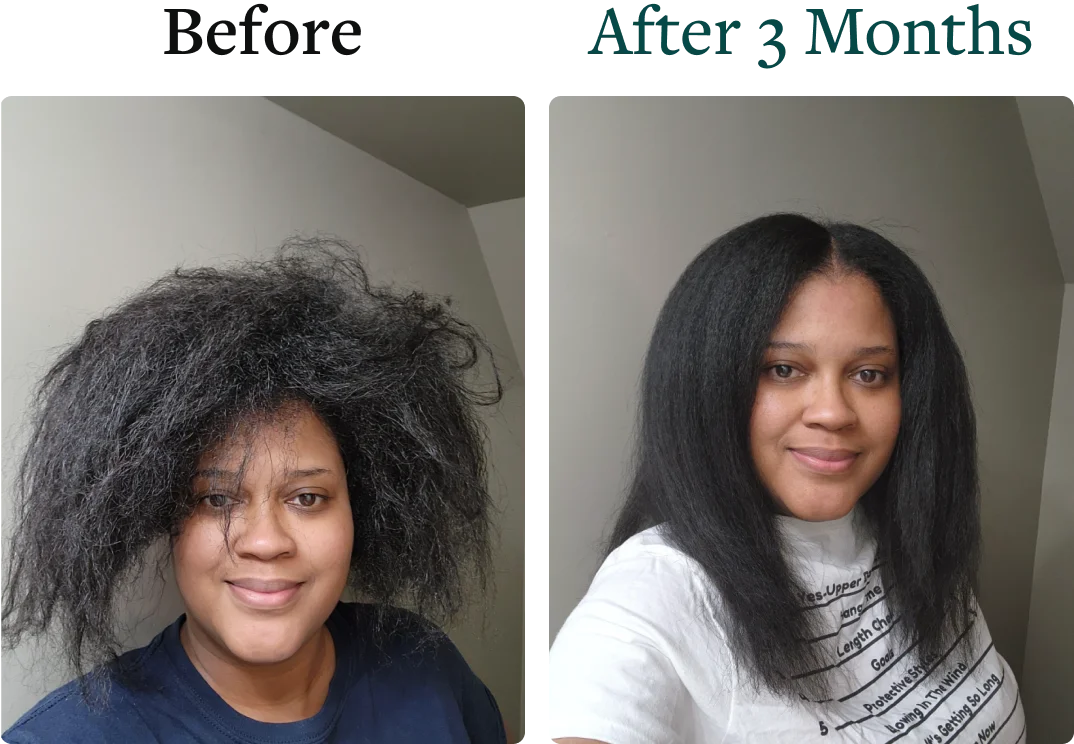 Hair growth and retention results from proper care under protective styles
