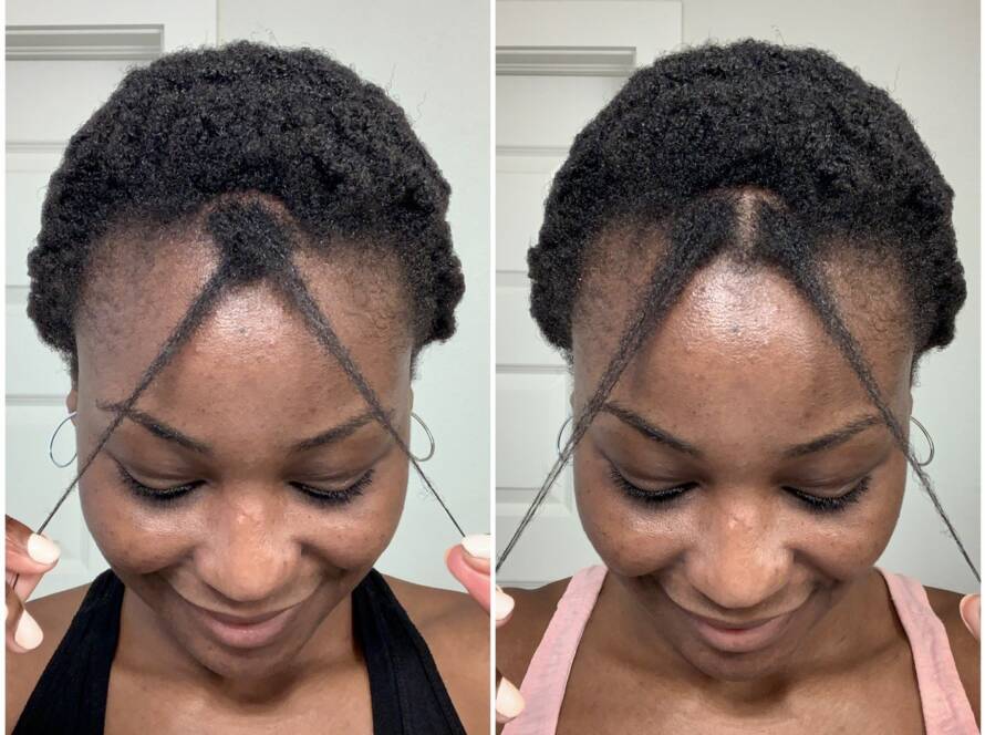 hair growth vs now